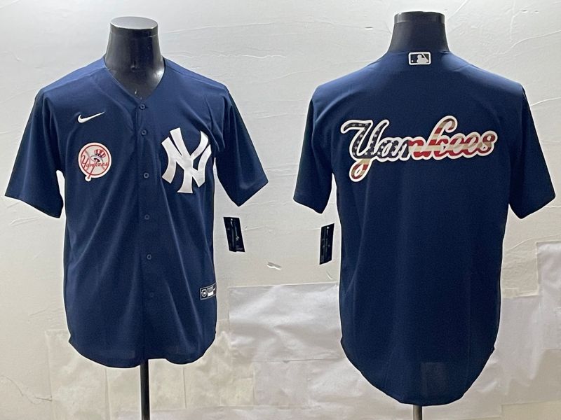 Men New York Yankees Blank Black Game 2025 Nike MLB Jersey style 5